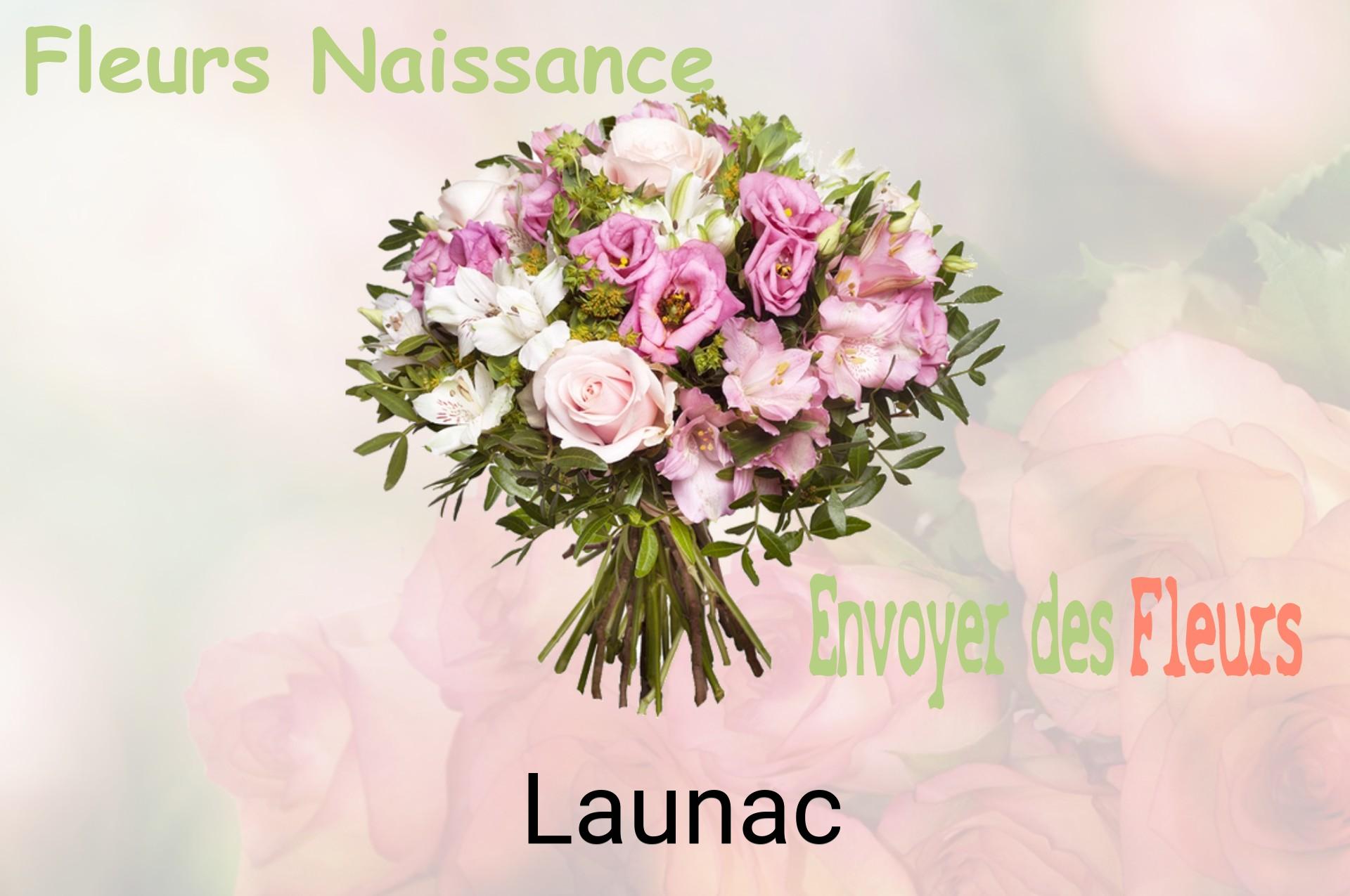 Bouquet de fleurs de naissance livré à Launac